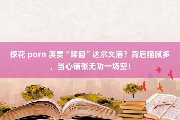 探花 porn 澳要“赎回”达尔文港？背后猫腻多，当心铺张无功一场空！